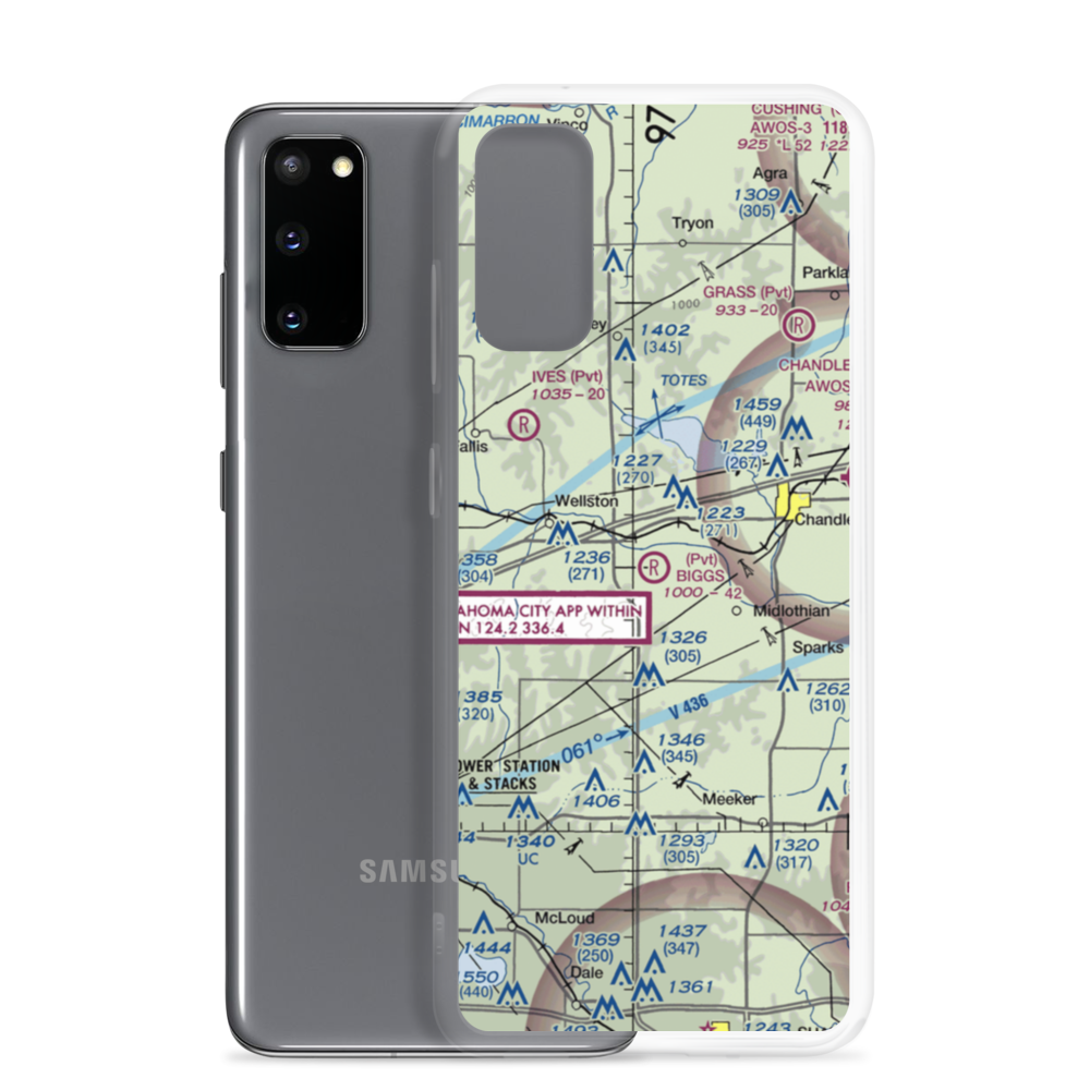 Biggs Skypatch Airport (43OK) VFR Sectional Samsung Case Samsung Galaxy S20 model shown