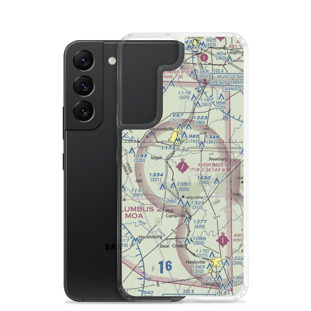 Bill Pugh Field (M22) VFR Sectional Samsung Case Samsung Galaxy S22 model shown