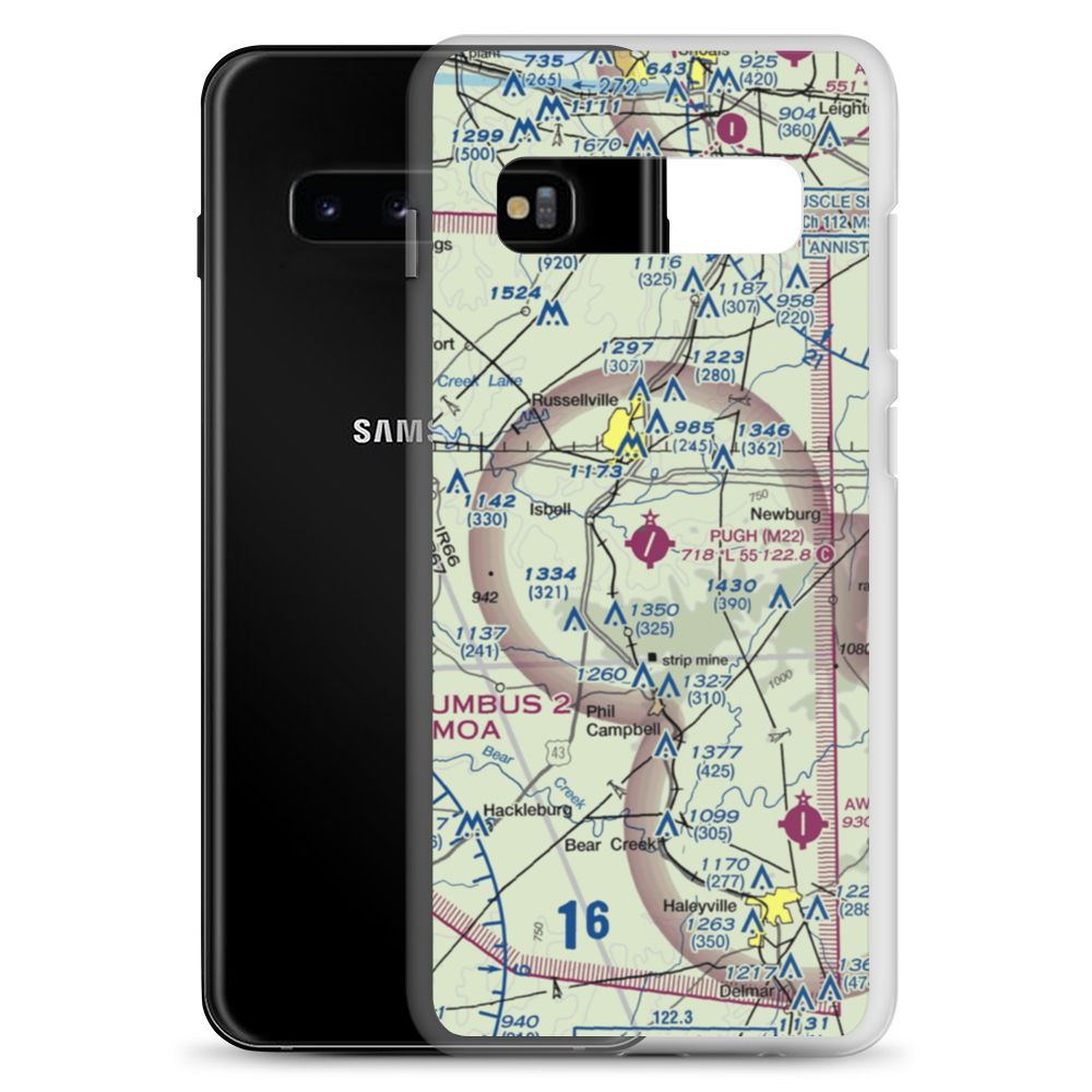 Bill Pugh Field (M22) VFR Sectional Samsung Case Samsung Galaxy S10+ model shown