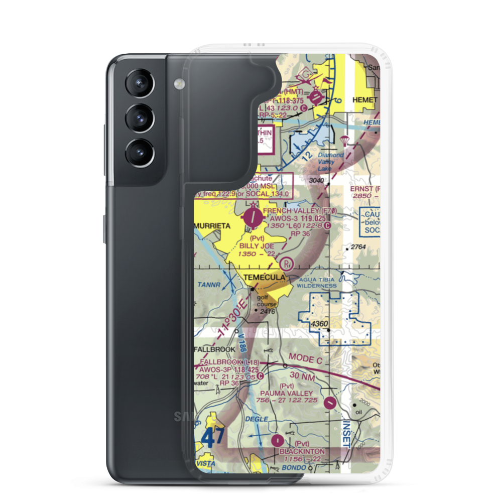 Billy Joe Airport (37CA) VFR Sectional Samsung Case Samsung Galaxy S21 model shown