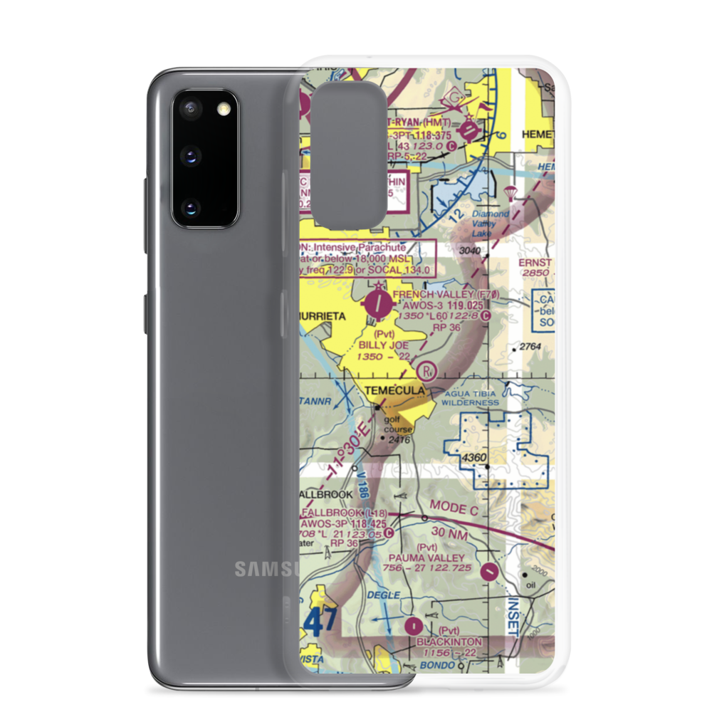 Billy Joe Airport (37CA) VFR Sectional Samsung Case Samsung Galaxy S20 model shown