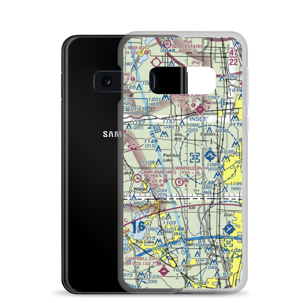 Binzel Airport (WI95) VFR Sectional Samsung Case Samsung Galaxy S10e model shown