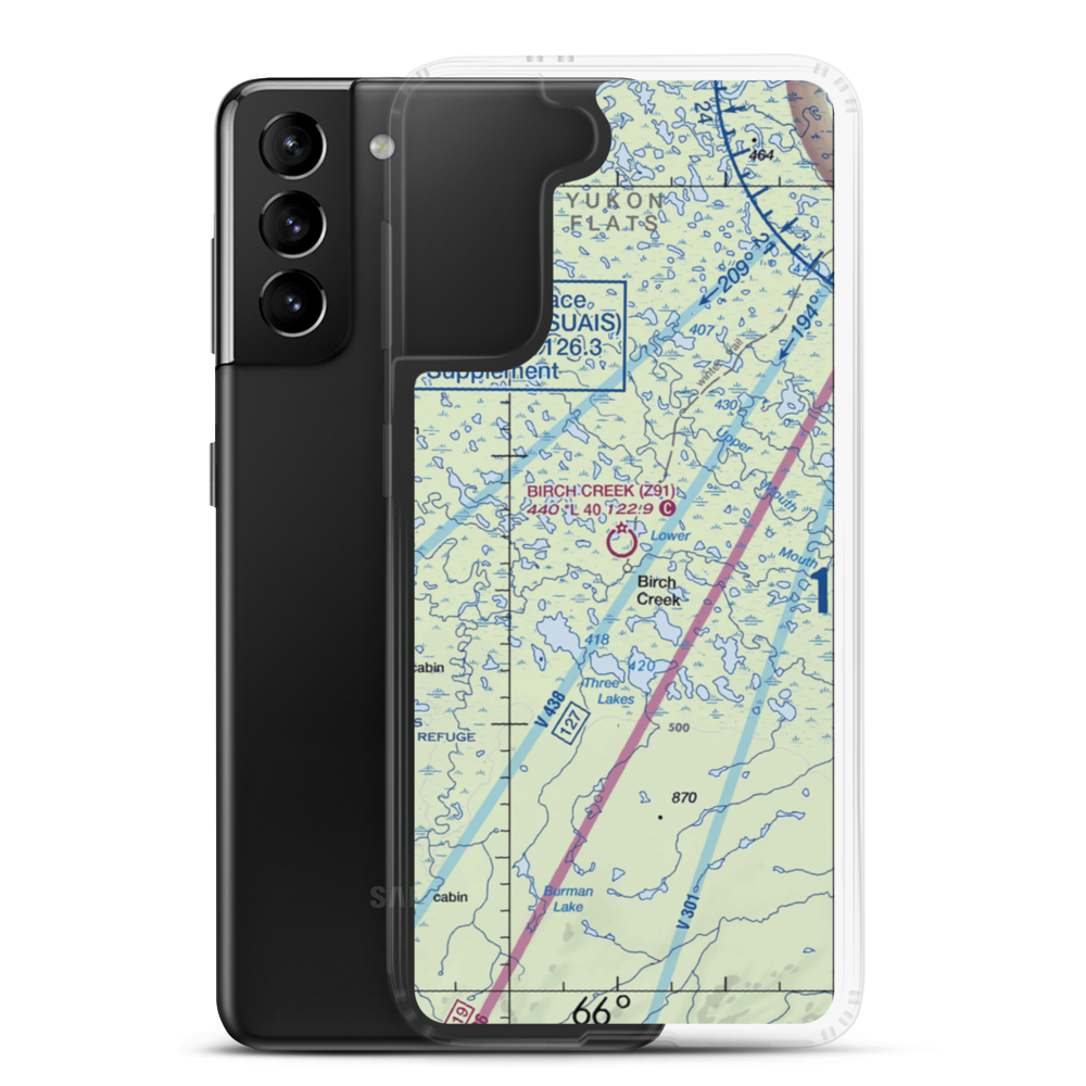 Birch Creek Airport (Z91) VFR Sectional Samsung Case Samsung Galaxy S21 Plus model shown