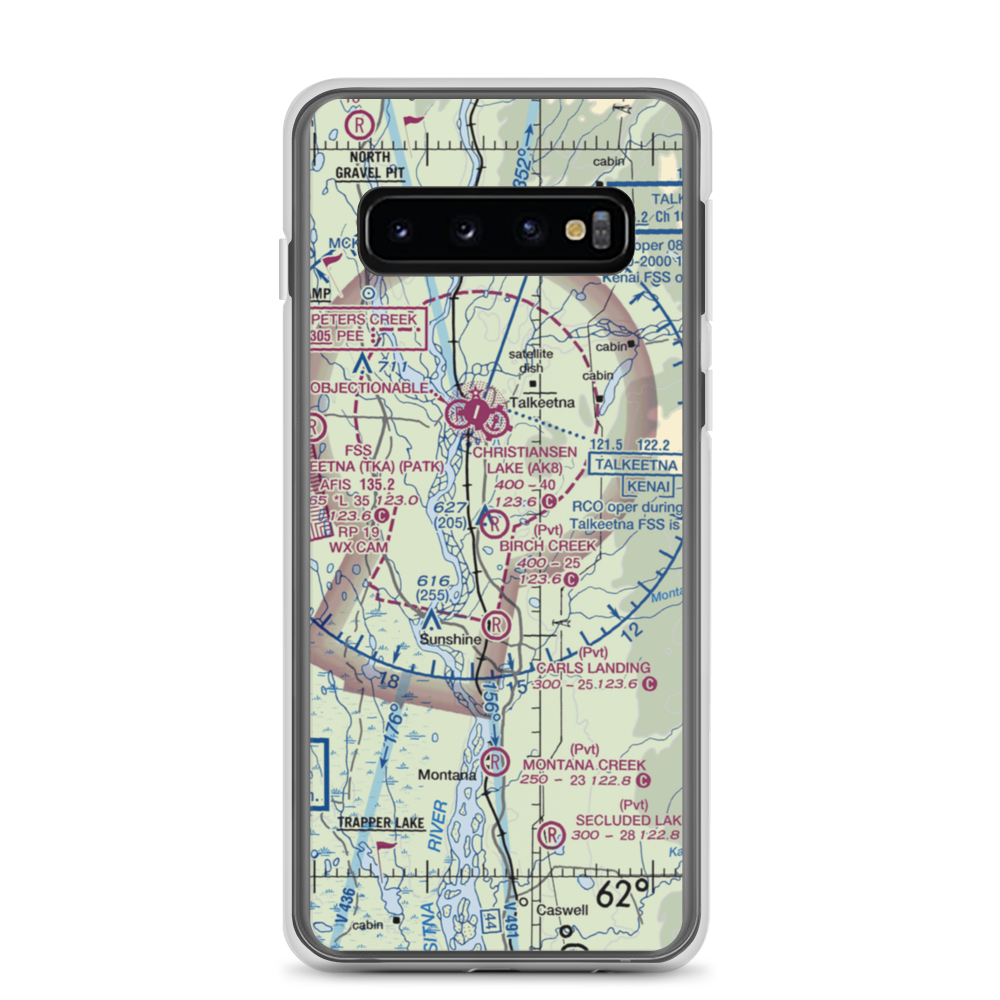 Birch Creek Landing (51AK) VFR Sectional Samsung Case Samsung Galaxy S10 model shown