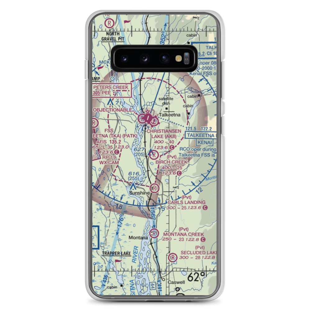 Birch Creek Landing (51AK) VFR Sectional Samsung Case Samsung Galaxy S10+ model shown