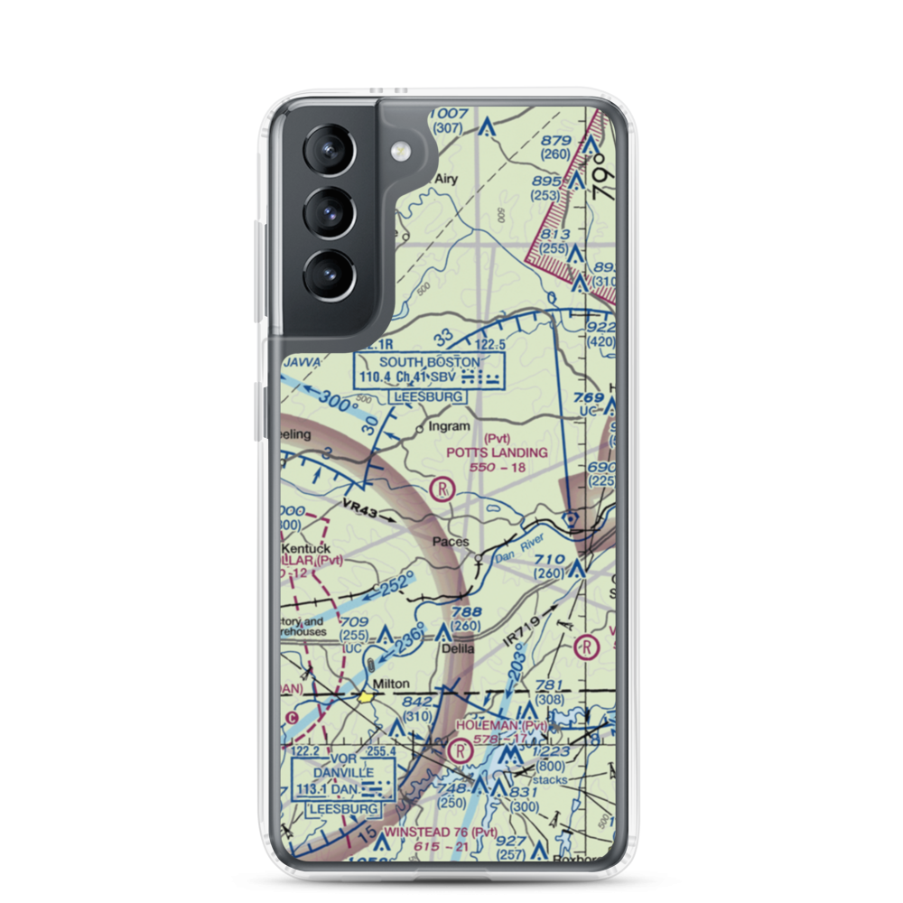 Birch Creek Plantation Airport (3VG9) VFR Sectional Samsung Case Samsung Galaxy S21 model shown