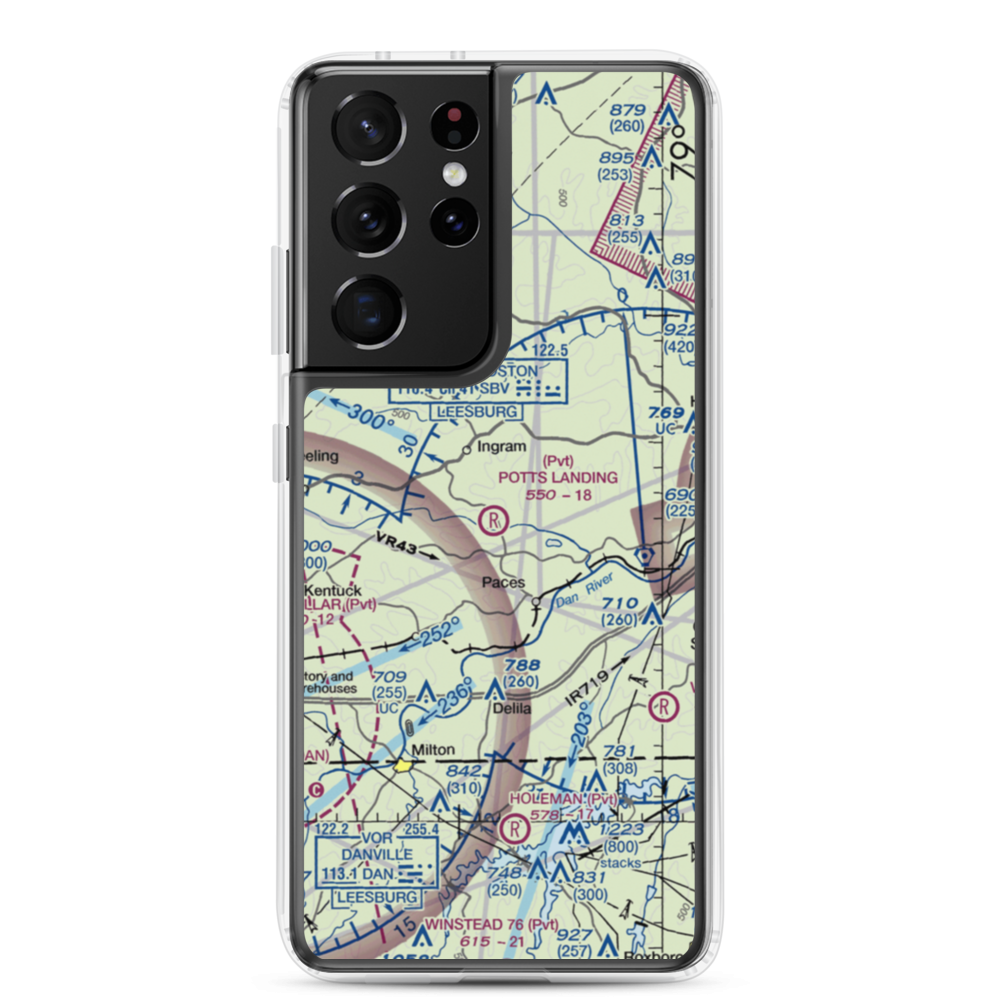 Birch Creek Plantation Airport (3VG9) VFR Sectional Samsung Case Samsung Galaxy S21 Ultra model shown