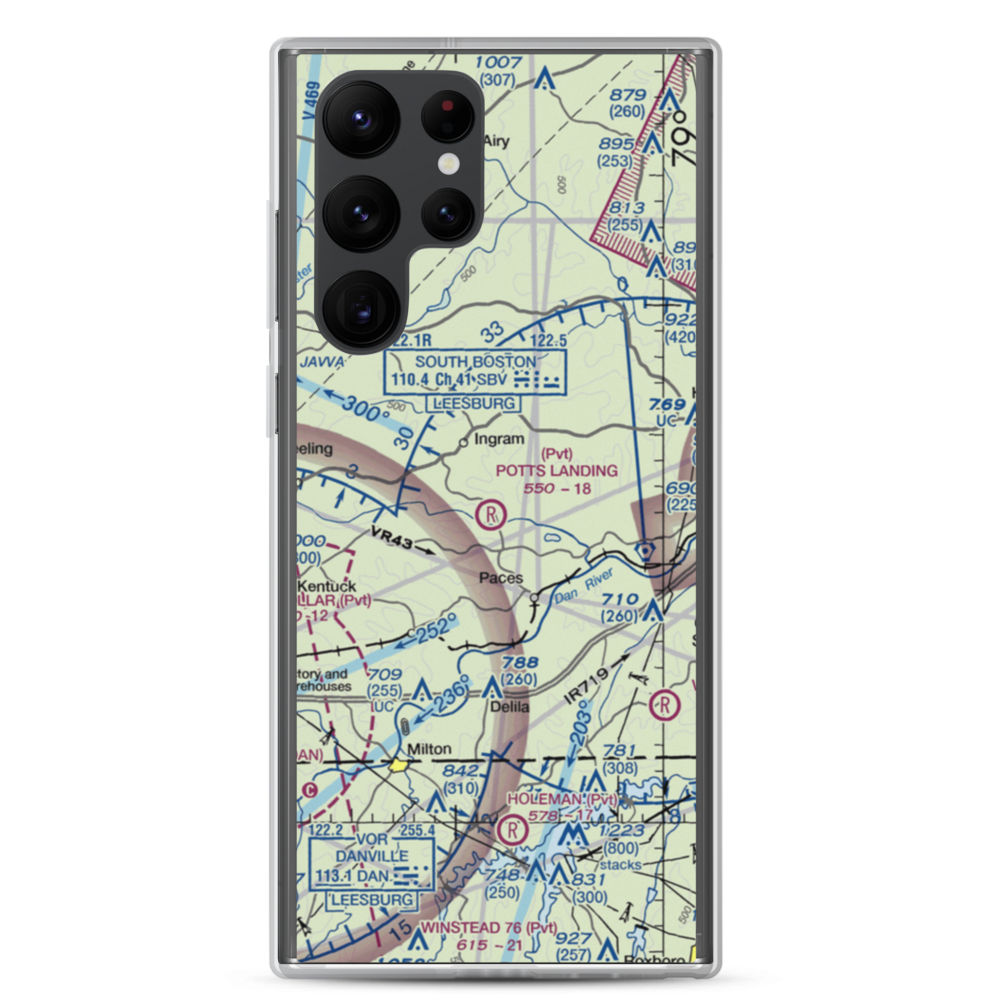 Birch Creek Plantation Airport (3VG9) VFR Sectional Samsung Case Samsung Galaxy S22 Ultra model shown