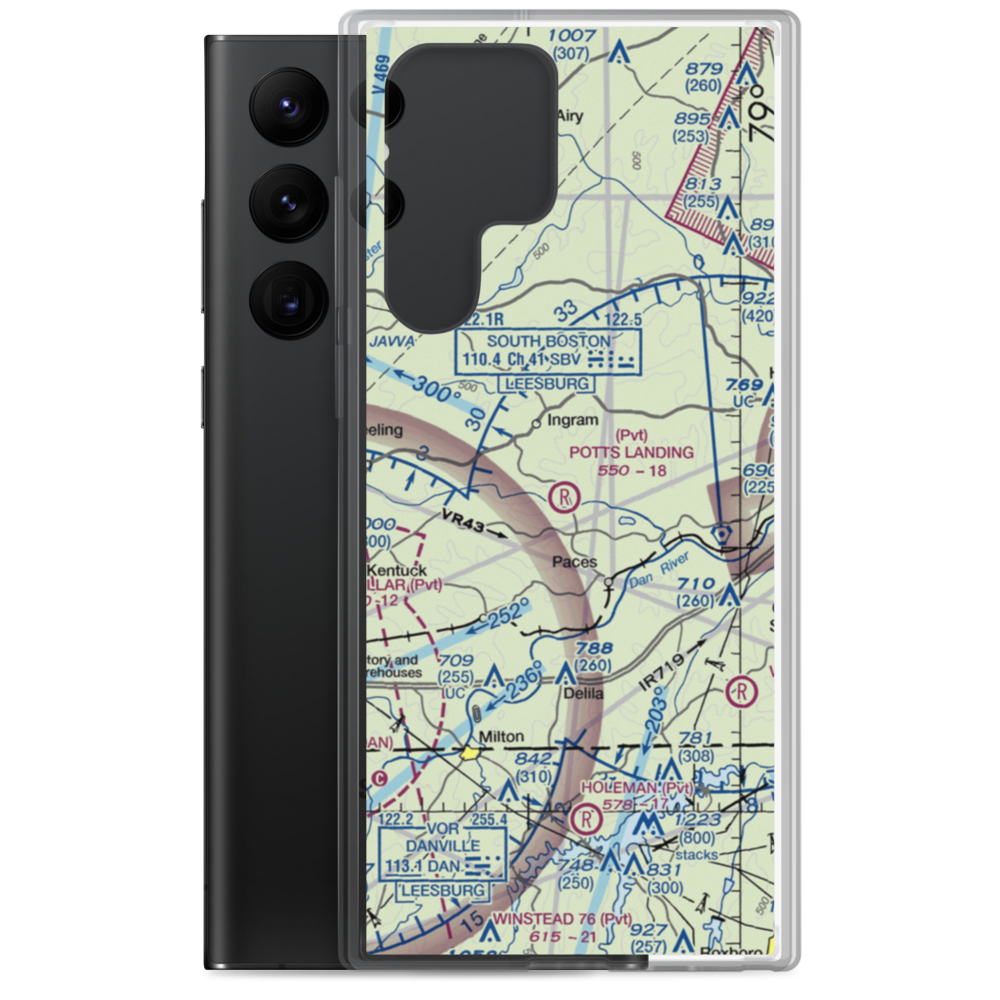 Birch Creek Plantation Airport (3VG9) VFR Sectional Samsung Case Samsung Galaxy S22 Ultra model shown