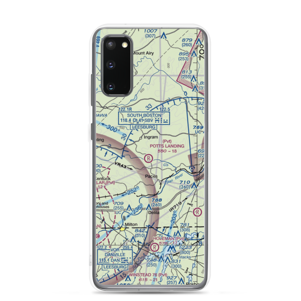 Birch Creek Plantation Airport (3VG9) VFR Sectional Samsung Case Samsung Galaxy S20 model shown
