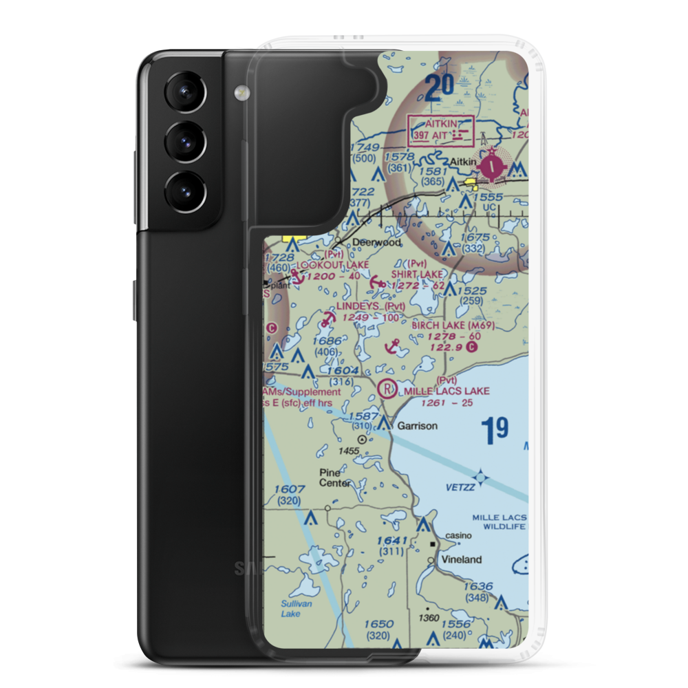 Birch Lake Seaplane Base (M69) VFR Sectional Samsung Case Samsung Galaxy S21 Plus model shown