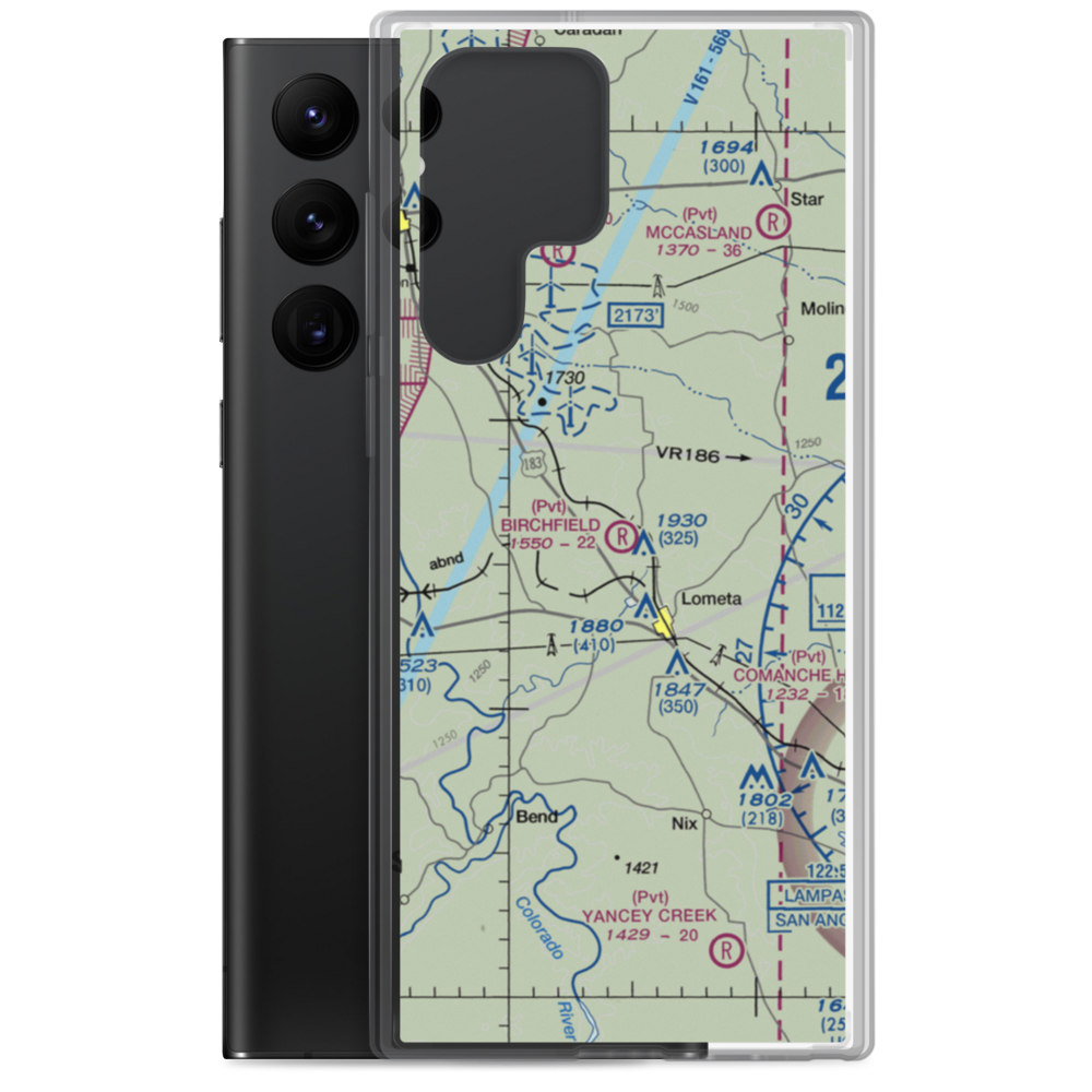 Birchfield Ranch Airport (XA44) VFR Sectional Samsung Case Samsung Galaxy S22 Ultra model shown