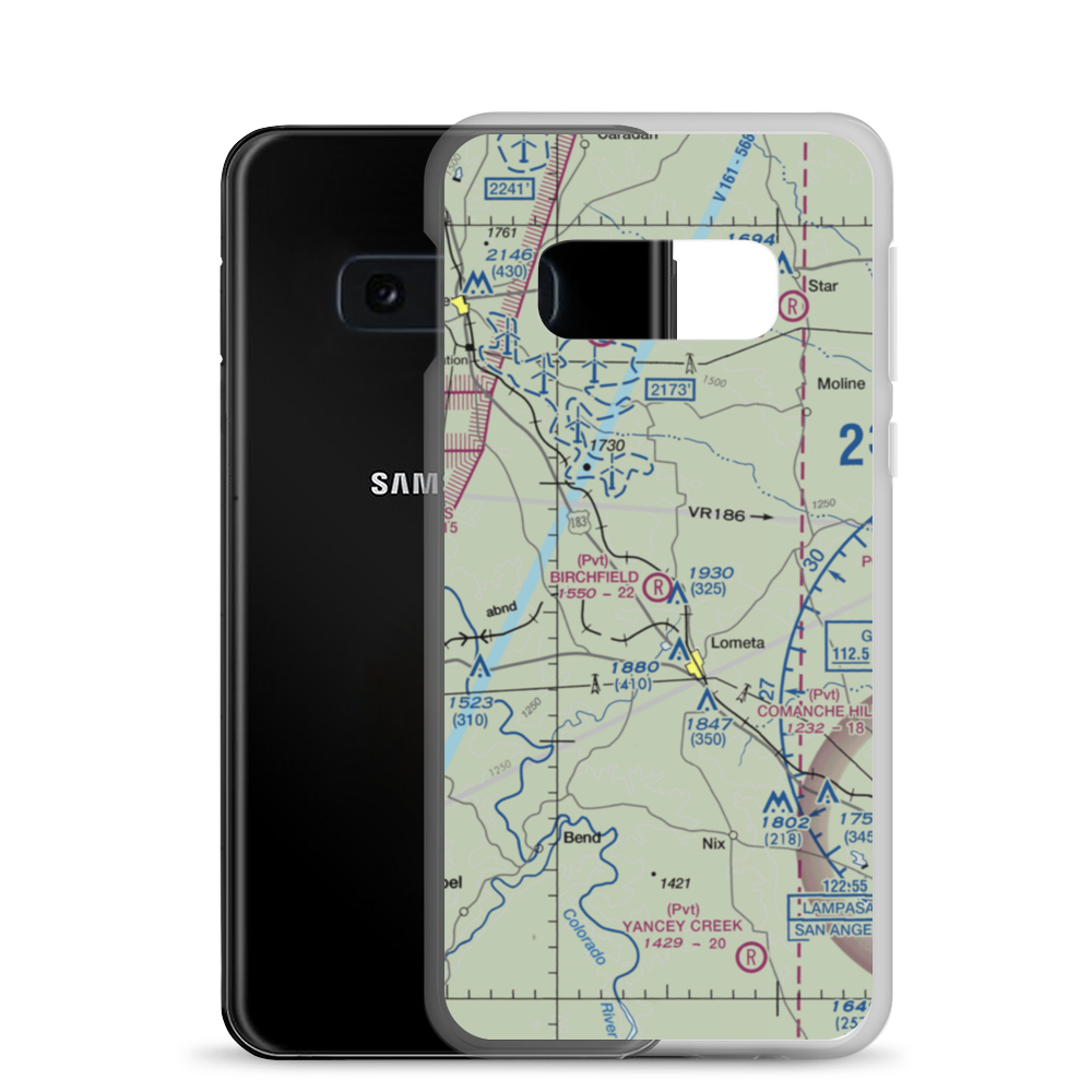 Birchfield Ranch Airport (XA44) VFR Sectional Samsung Case Samsung Galaxy S10e model shown