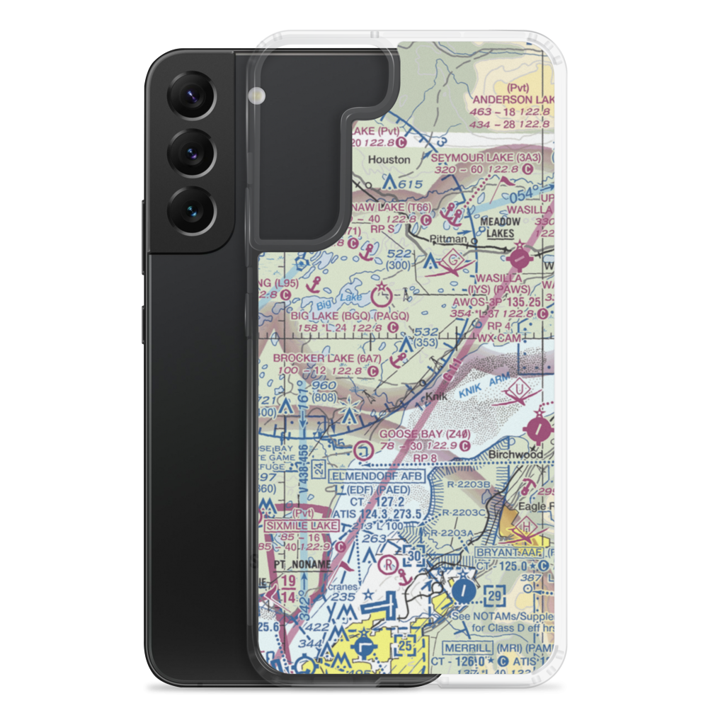 Birchwater Airport (AK85) VFR Sectional Samsung Case Samsung Galaxy S22 Plus model shown