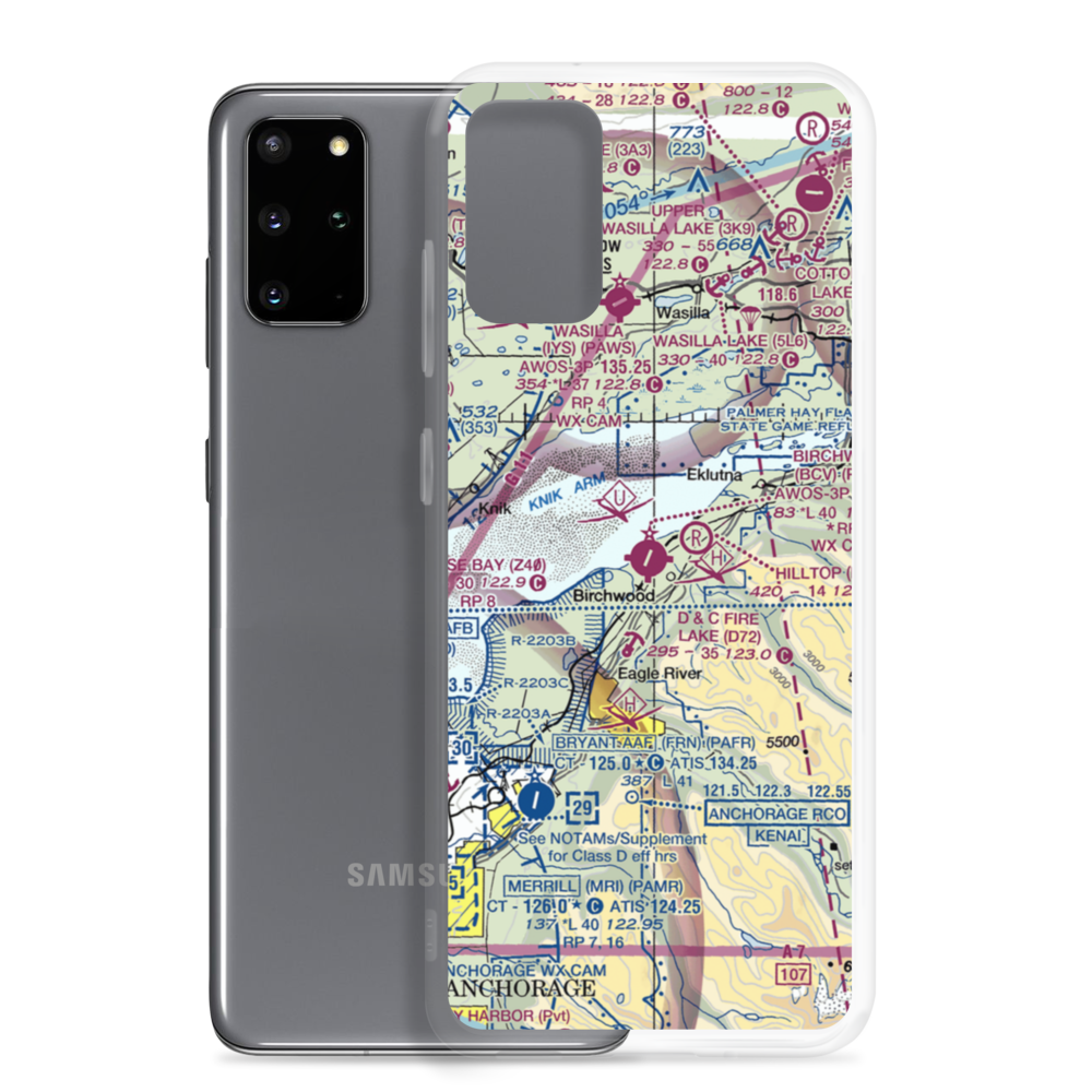 Birchwood Airport (BCV) VFR Sectional Samsung Case Samsung Galaxy S20 Plus model shown