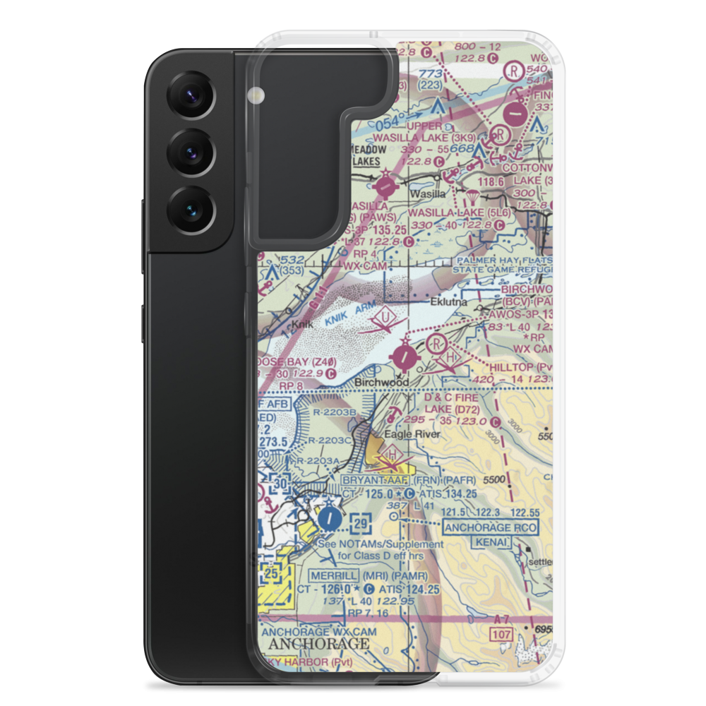 Birchwood Airport (BCV) VFR Sectional Samsung Case Samsung Galaxy S22 Plus model shown