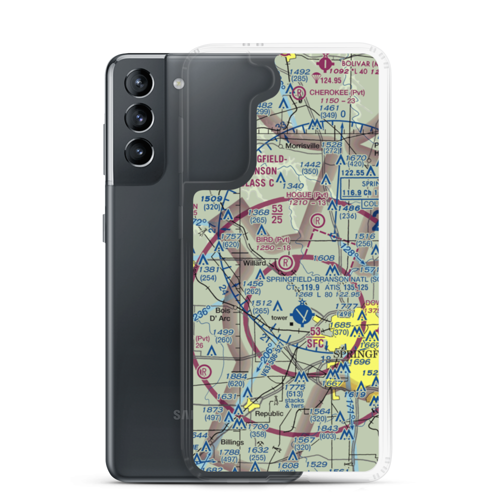Bird Field (2MO1) VFR Sectional Samsung Case Samsung Galaxy S21 model shown