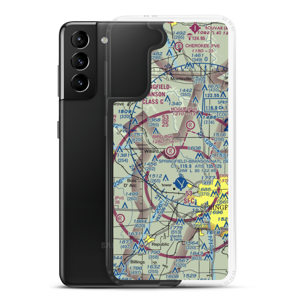 Bird Field (2MO1) VFR Sectional Samsung Case Samsung Galaxy S21 Plus model shown