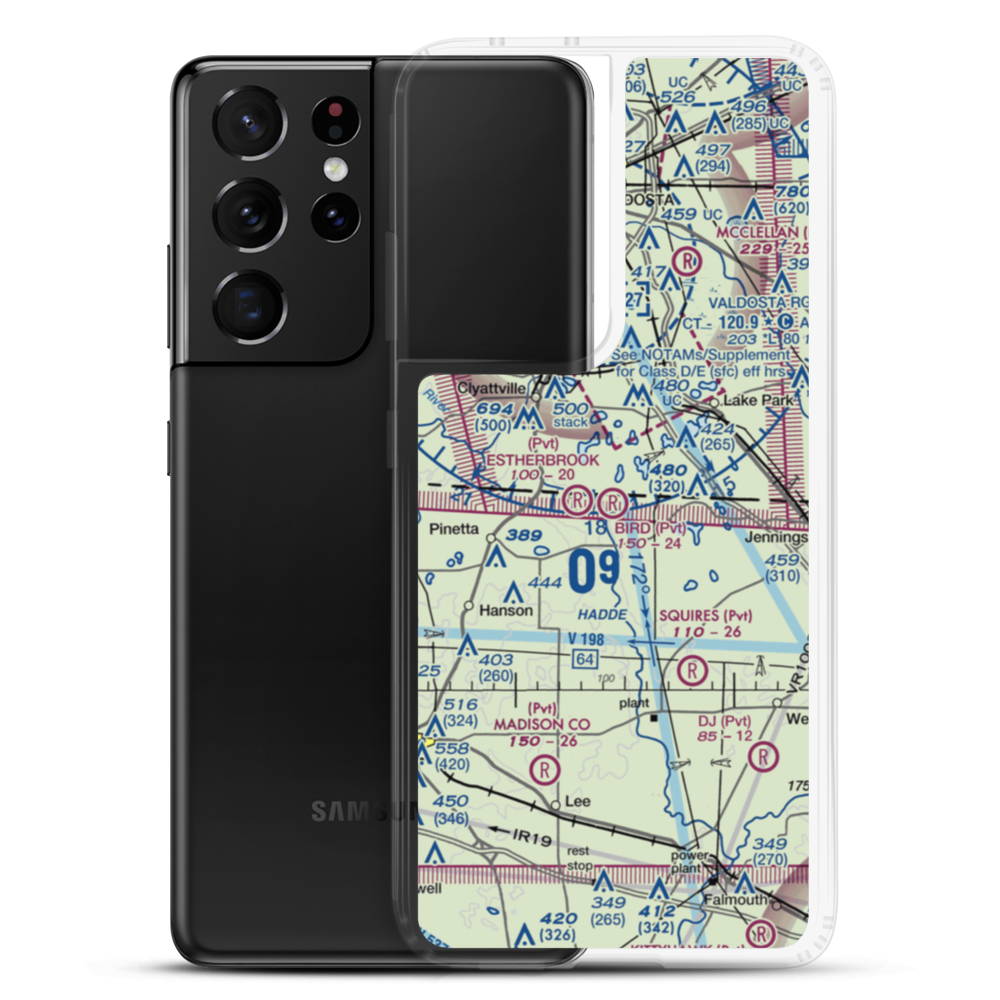 Bird Field (FA11) VFR Sectional Samsung Case Samsung Galaxy S21 Ultra model shown