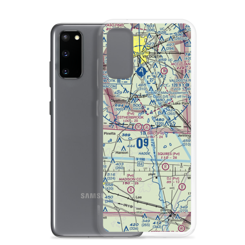 Bird Field (FA11) VFR Sectional Samsung Case Samsung Galaxy S20 model shown