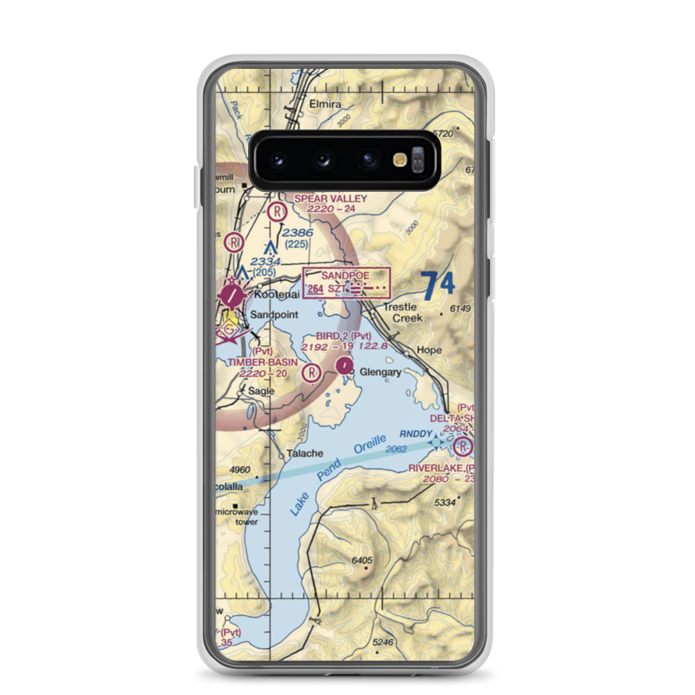 Bird Nr 2 Airport (ID19) VFR Sectional Samsung Case Samsung Galaxy S10 model shown