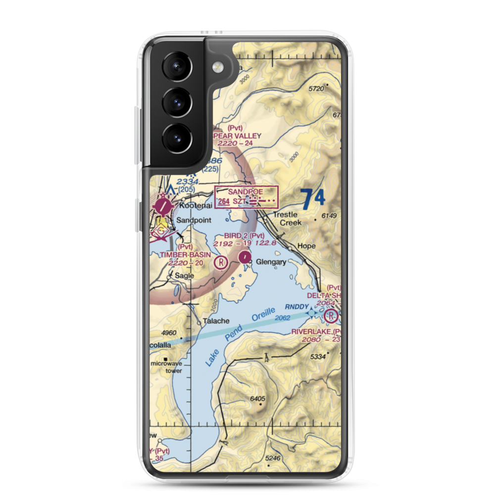 Bird Nr 2 Airport (ID19) VFR Sectional Samsung Case Samsung Galaxy S21 Plus model shown