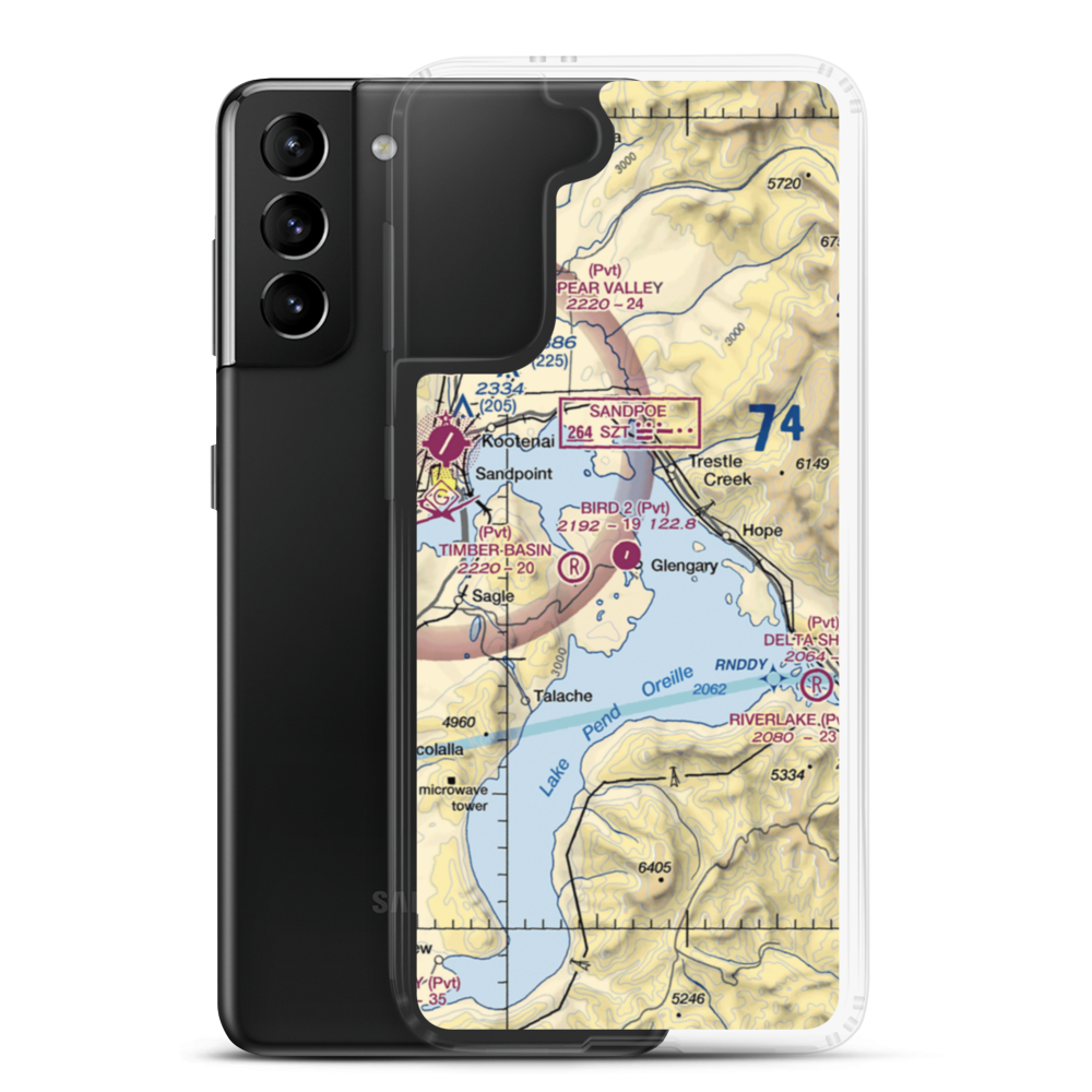 Bird Nr 2 Airport (ID19) VFR Sectional Samsung Case Samsung Galaxy S21 Plus model shown
