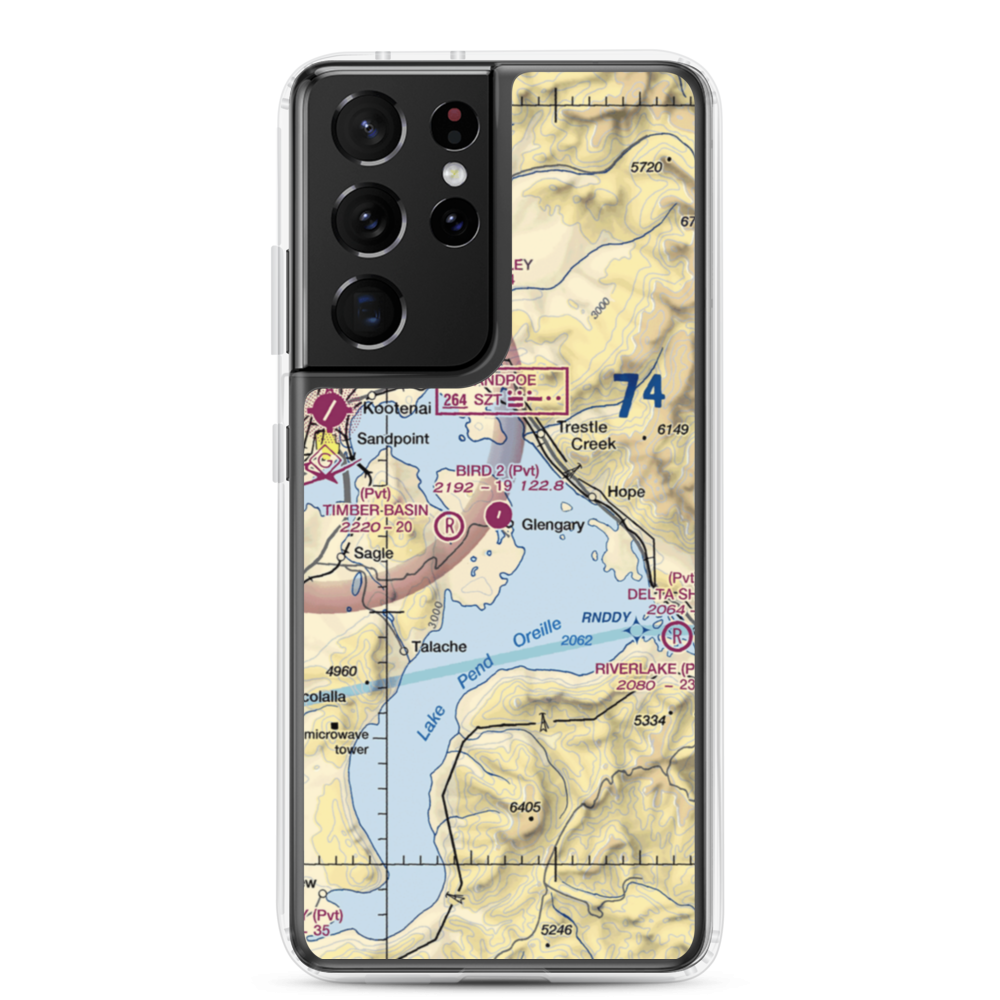 Bird Nr 2 Airport (ID19) VFR Sectional Samsung Case Samsung Galaxy S21 Ultra model shown