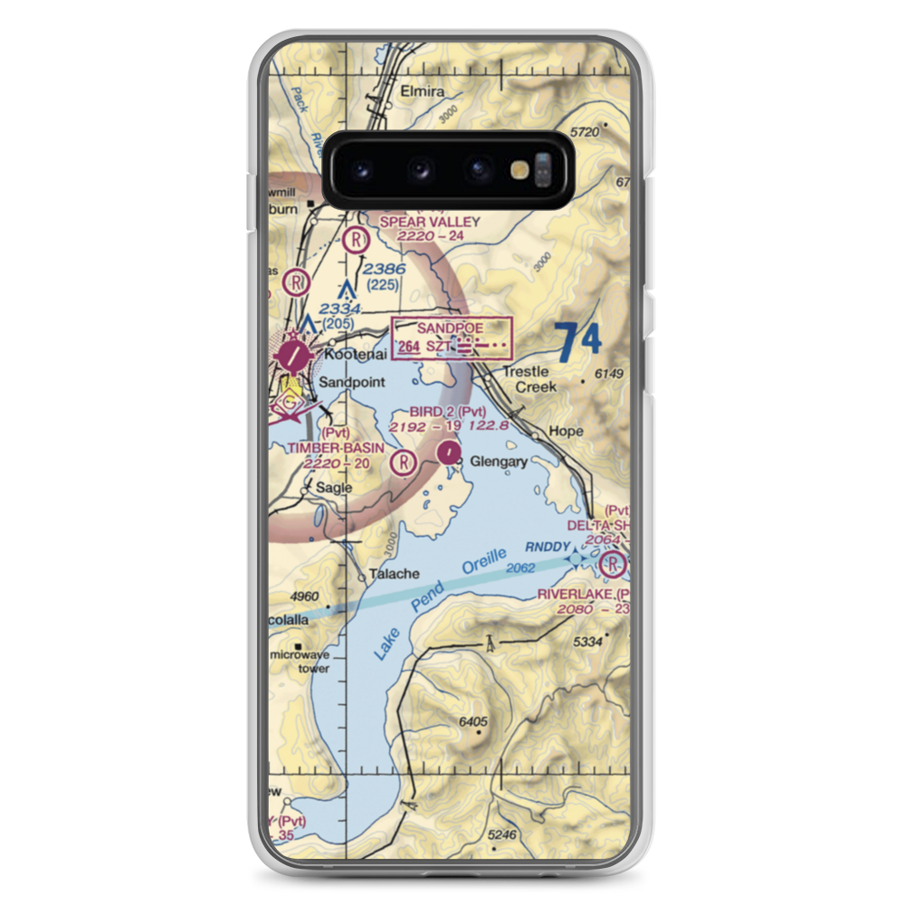 Bird Nr 2 Airport (ID19) VFR Sectional Samsung Case Samsung Galaxy S10+ model shown