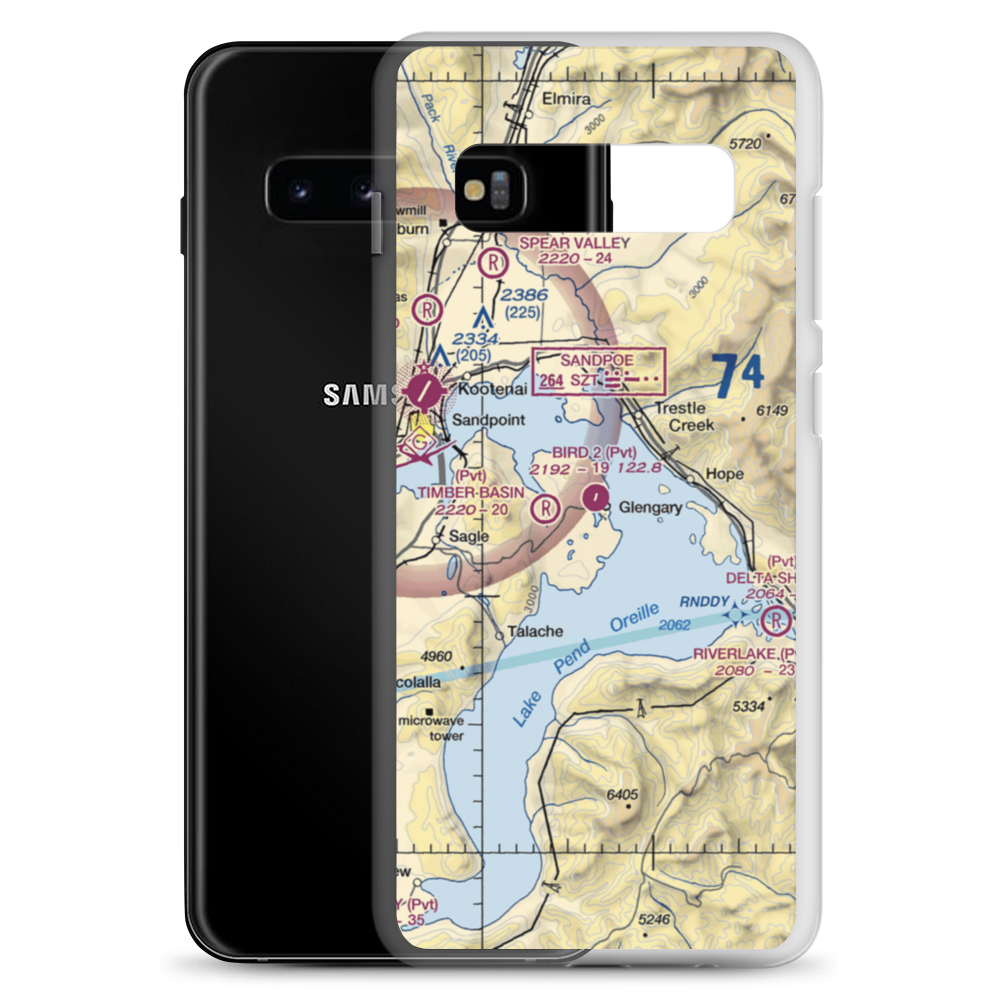 Bird Nr 2 Airport (ID19) VFR Sectional Samsung Case Samsung Galaxy S10+ model shown