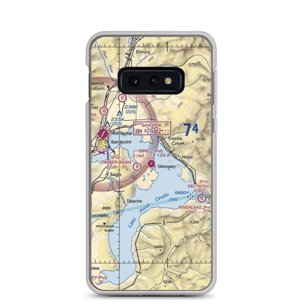 Bird Nr 2 Airport (ID19) VFR Sectional Samsung Case Samsung Galaxy S10e model shown
