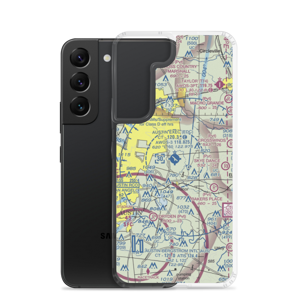 Bird's Nest Airport (6R4) VFR Sectional Samsung Case Samsung Galaxy S22 model shown