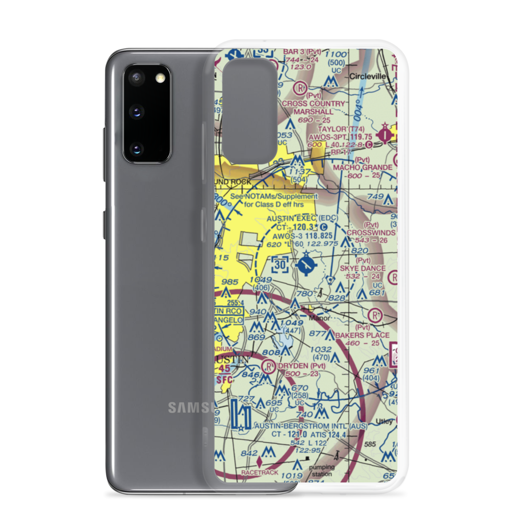 Bird's Nest Airport (6R4) VFR Sectional Samsung Case Samsung Galaxy S20 model shown