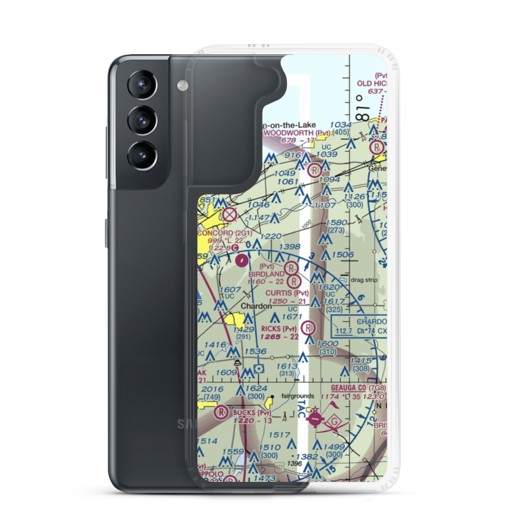 Birdland Airport (OH26) VFR Sectional Samsung Case Samsung Galaxy S21 model shown