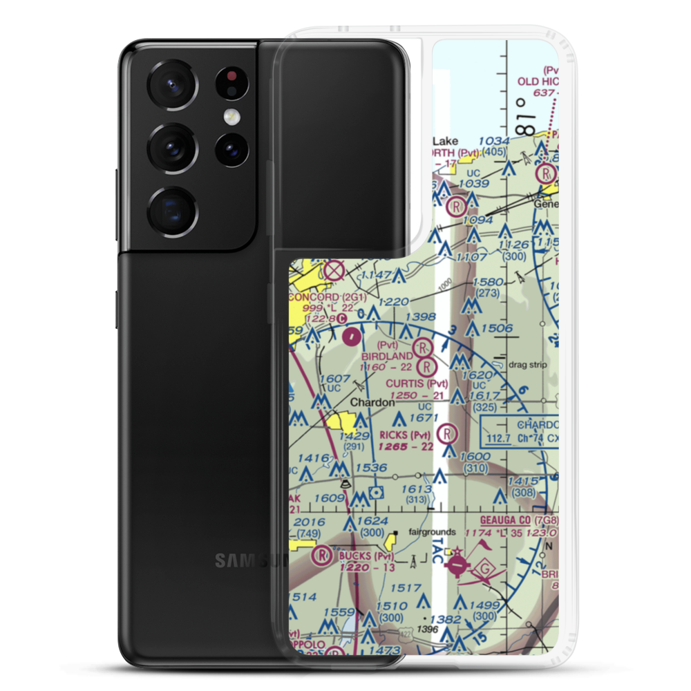 Birdland Airport (OH26) VFR Sectional Samsung Case Samsung Galaxy S21 Ultra model shown