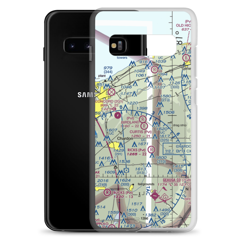Birdland Airport (OH26) VFR Sectional Samsung Case Samsung Galaxy S10+ model shown