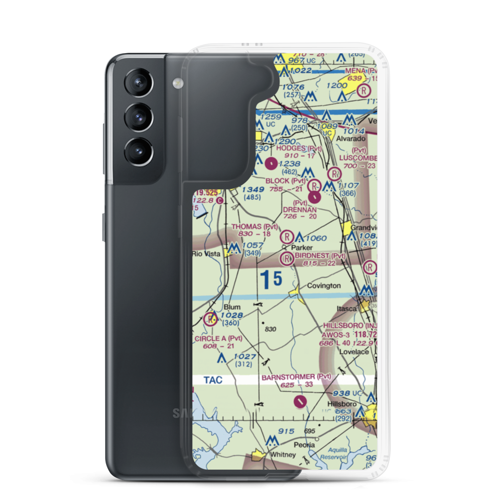 Birdnest Airport (65XS) VFR Sectional Samsung Case Samsung Galaxy S21 model shown