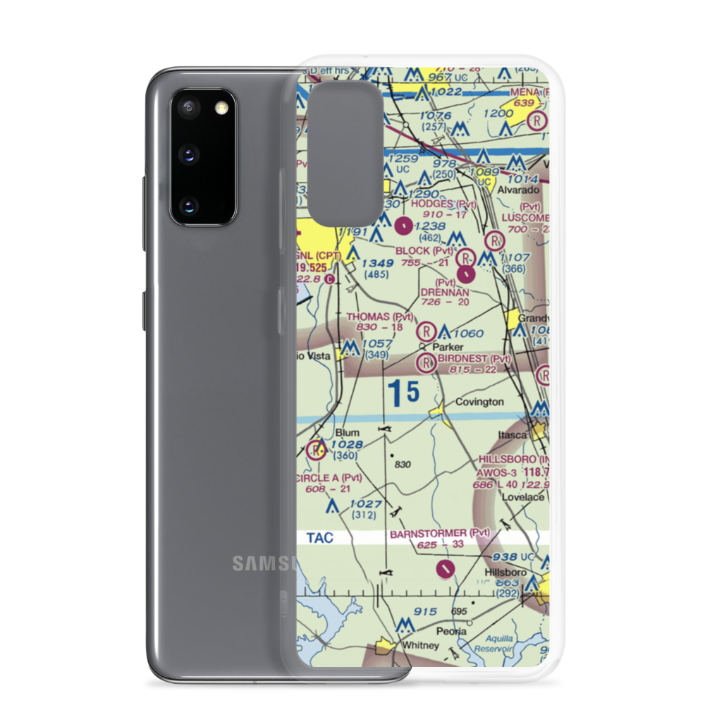 Birdnest Airport (65XS) VFR Sectional Samsung Case Samsung Galaxy S20 model shown