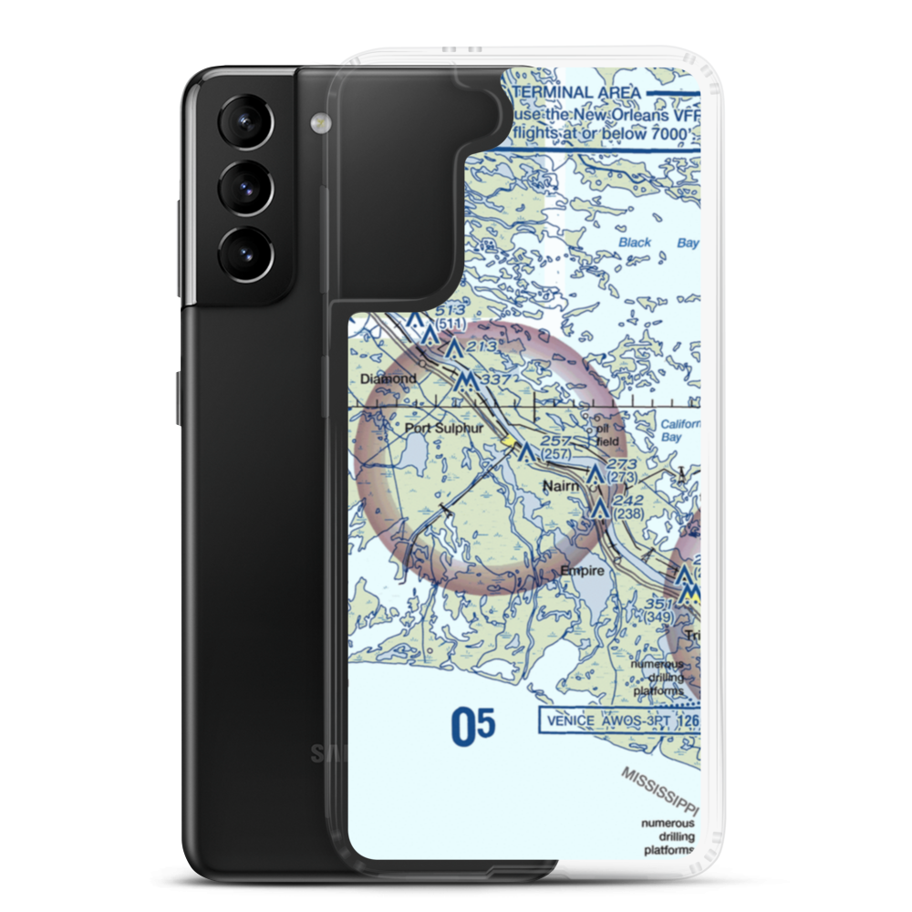 Birdwin Airport (7LA1) VFR Sectional Samsung Case Samsung Galaxy S21 Plus model shown