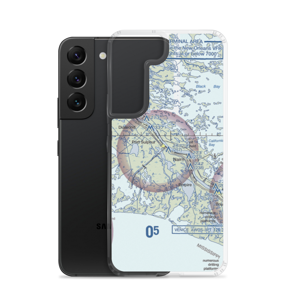 Birdwin Airport (7LA1) VFR Sectional Samsung Case Samsung Galaxy S22 model shown