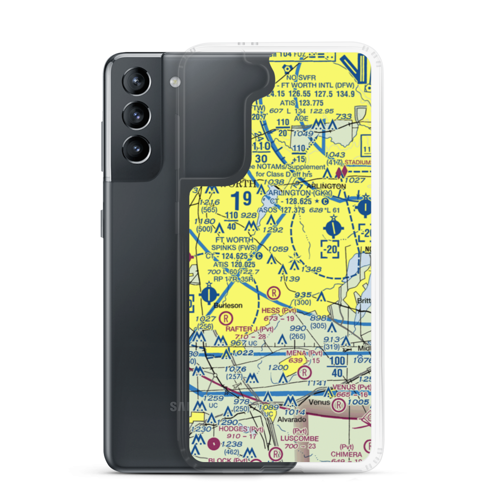 Birk Airport (4TX4) VFR Sectional Samsung Case Samsung Galaxy S21 model shown