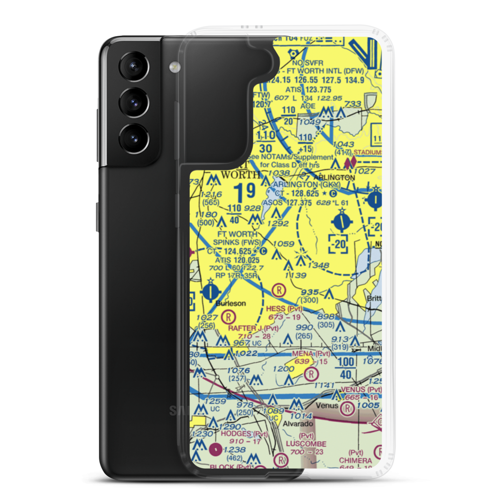 Birk Airport (4TX4) VFR Sectional Samsung Case Samsung Galaxy S21 Plus model shown