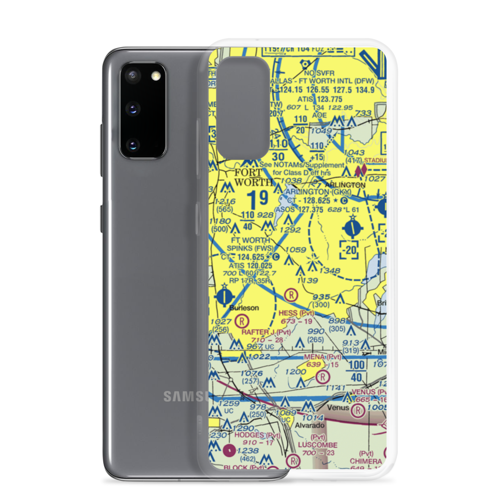 Birk Airport (4TX4) VFR Sectional Samsung Case Samsung Galaxy S20 model shown