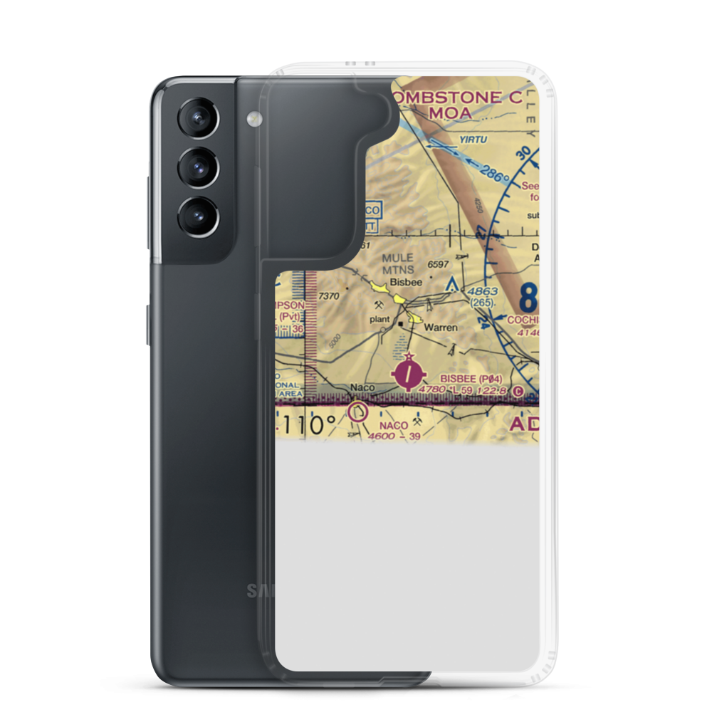 Bisbee Municipal Airport (P04) VFR Sectional Samsung Case Samsung Galaxy S21 model shown