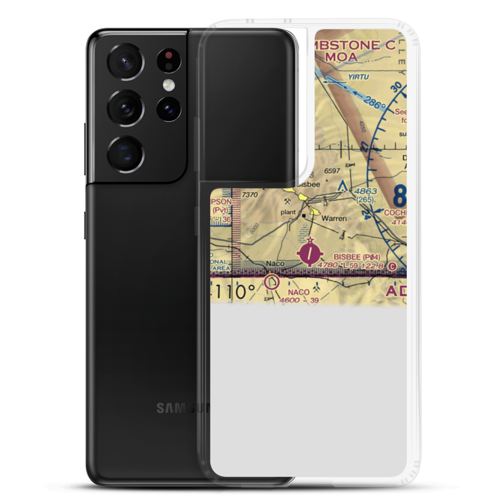 Bisbee Municipal Airport (P04) VFR Sectional Samsung Case Samsung Galaxy S21 Ultra model shown
