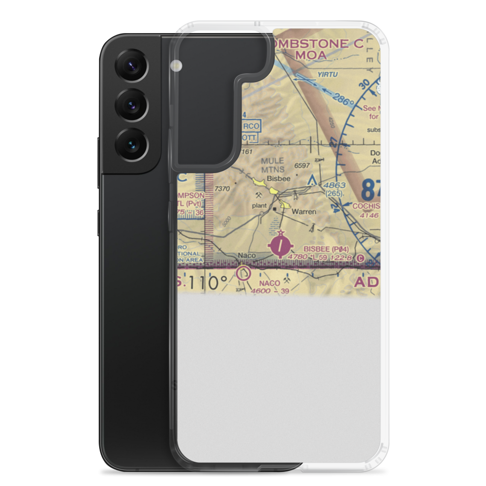 Bisbee Municipal Airport (P04) VFR Sectional Samsung Case Samsung Galaxy S22 Plus model shown