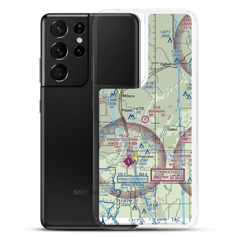 Bishman Private Airport (90MN) VFR Sectional Samsung Case Samsung Galaxy S21 Ultra model shown