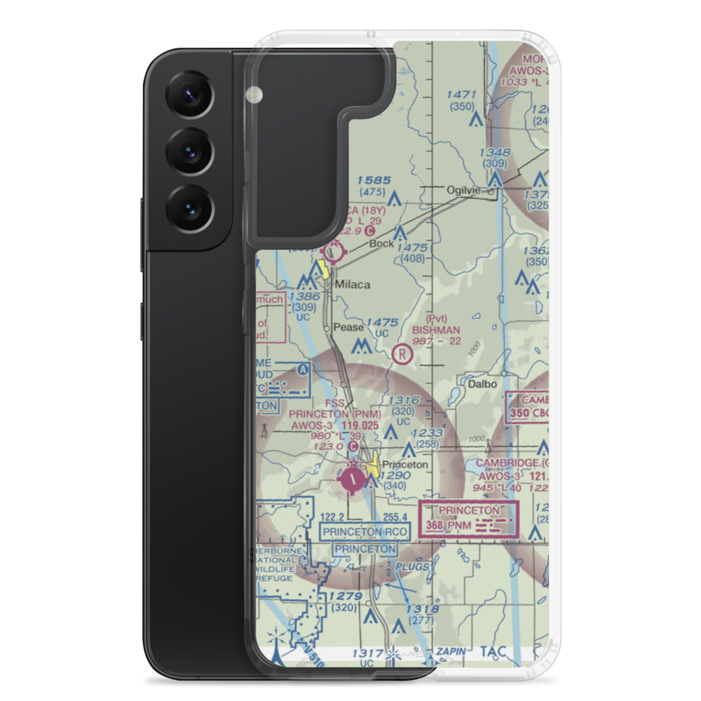 Bishman Private Airport (90MN) VFR Sectional Samsung Case Samsung Galaxy S22 Plus model shown