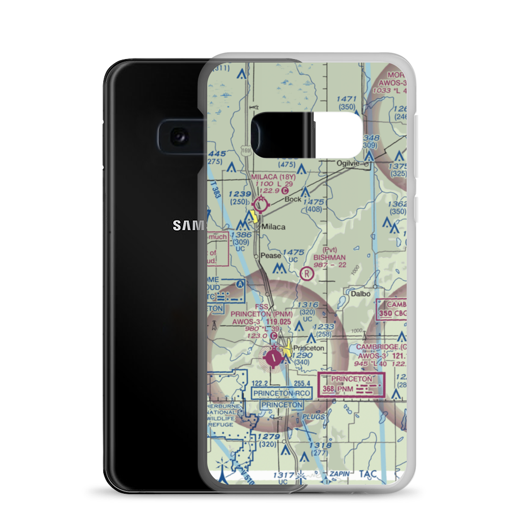 Bishman Private Airport (90MN) VFR Sectional Samsung Case Samsung Galaxy S10e model shown