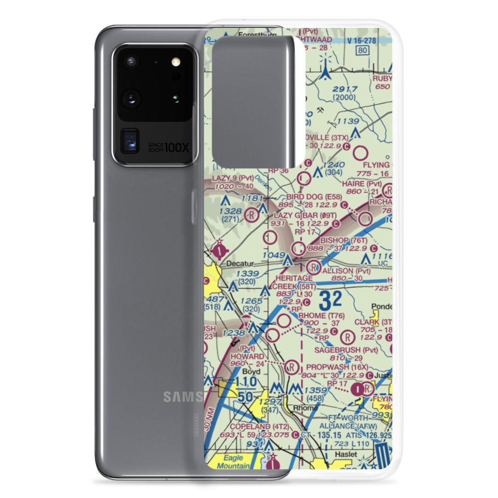 Bishop Airport (76T) VFR Sectional Samsung Case Samsung Galaxy S20 Ultra model shown